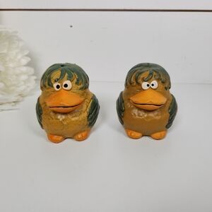 Mid Century Funny Duck Figural Salt & Pepper Shakers | Vintage Quon Quon Japan